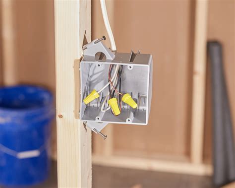 electrical code mounting outlet box on stud|elect box wall light stud.